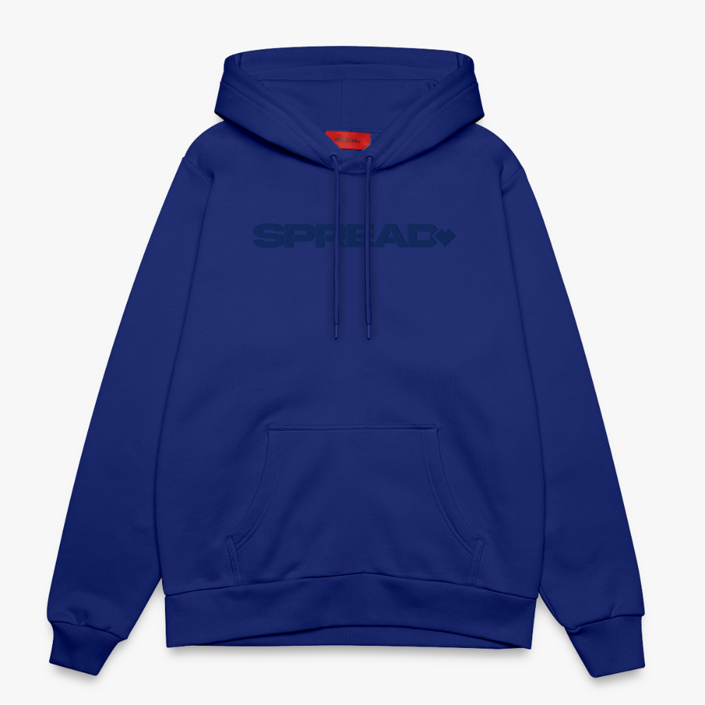 LOGO EMBROIDERY Relaxed Hoodie - Iconic Blue