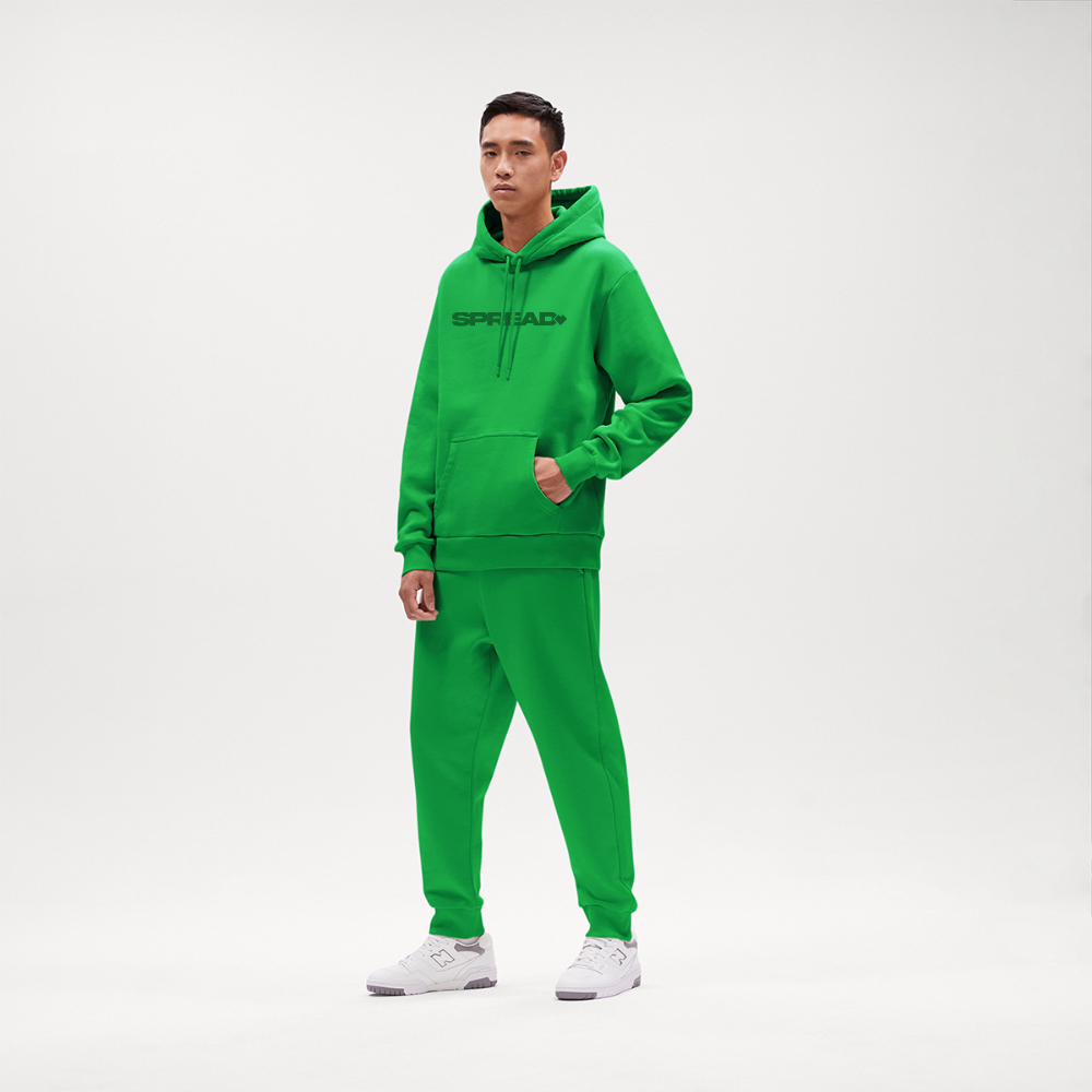 LOGO EMBROIDERY Relaxed Hoodie - City Green