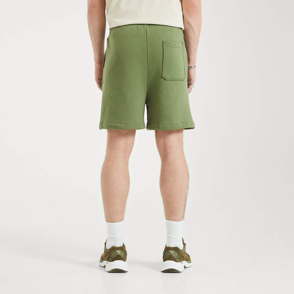 LOGO EMBROIDERY Shorts - MOSS GREEN
