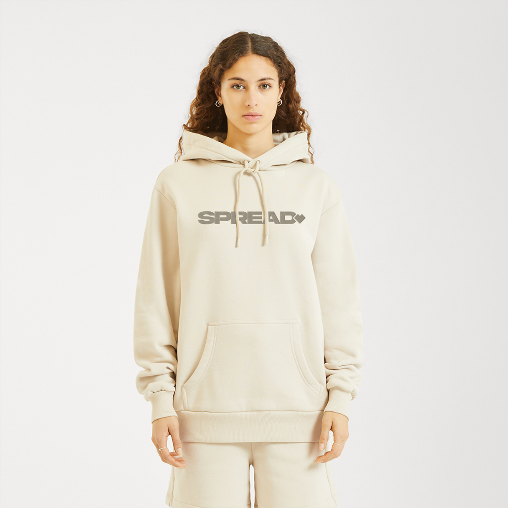 LOGO EMBROIDERY Relaxed Hoodie - WARM CLAY