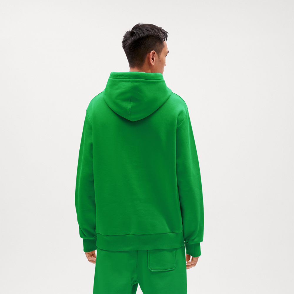 LOGO PRINT Relaxed Hoodie - City Green