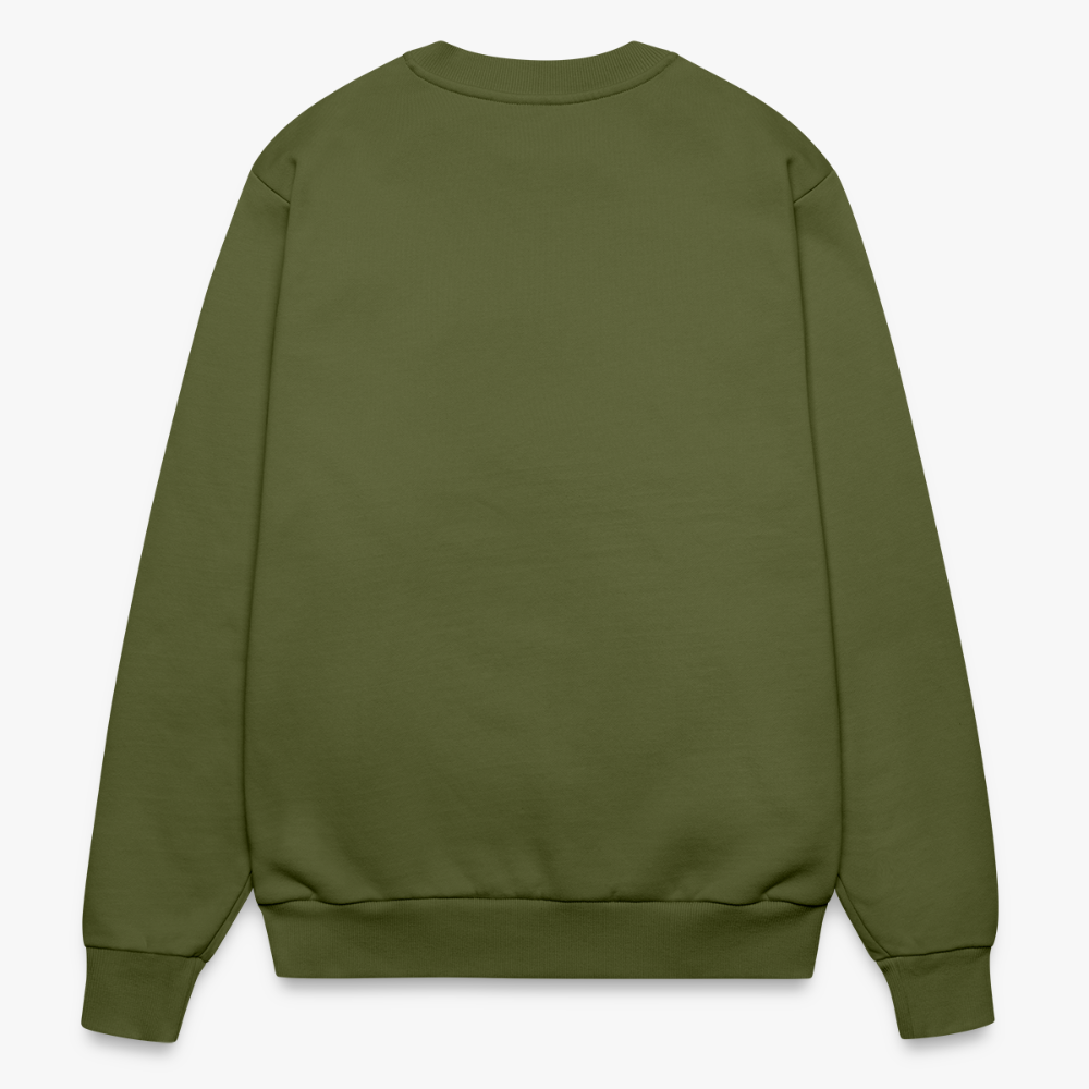LOGO EMBROIDERY Crew Neck - MOSS GREEN