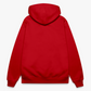 LOGO EMBROIDERY Relaxed Hoodie - SPREAD RED