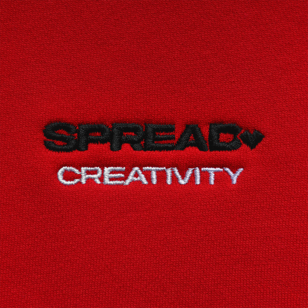 CREATIVITY Zip Hoodie - SPREAD RED