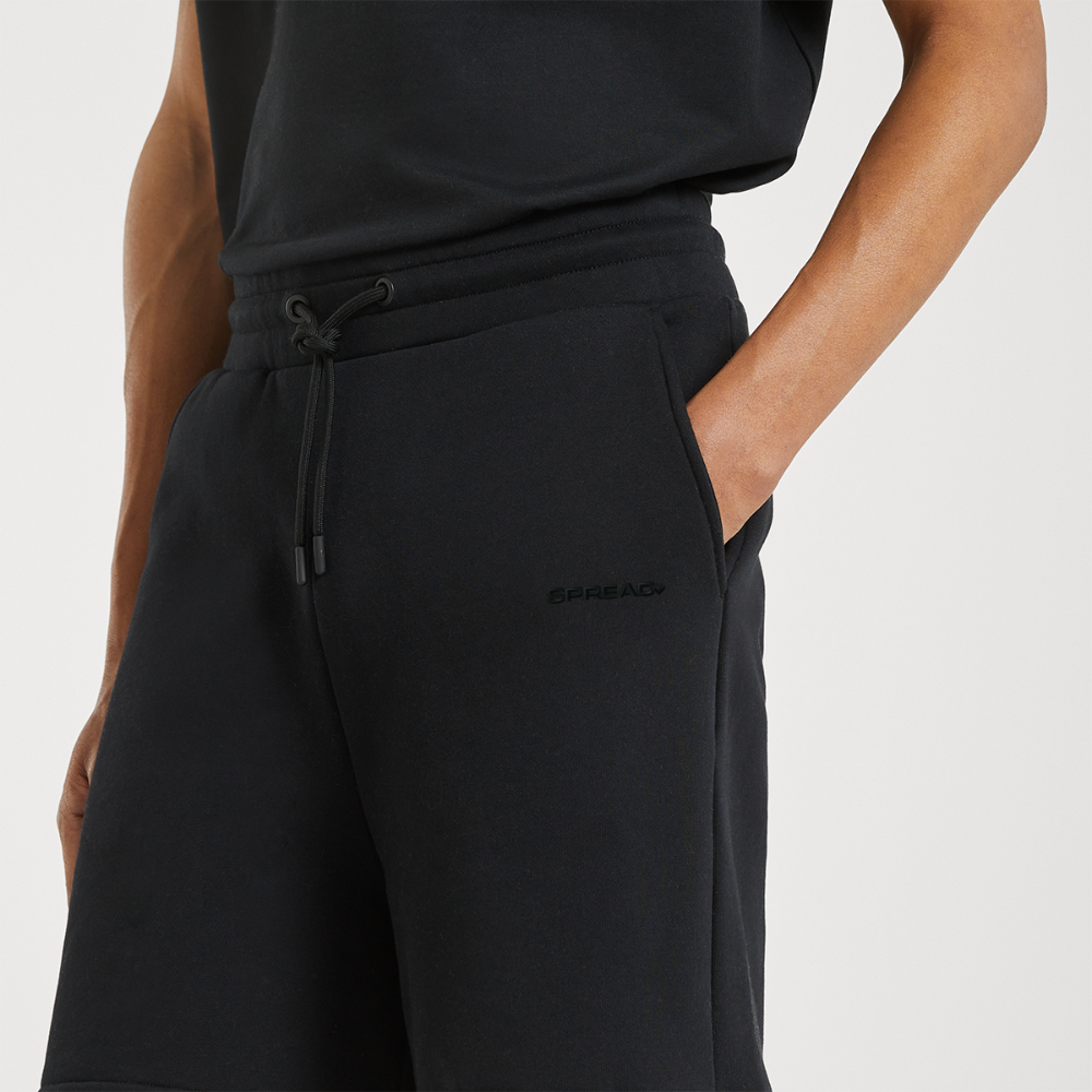 LOGO EMBROIDERY Shorts - SOLID BLACK