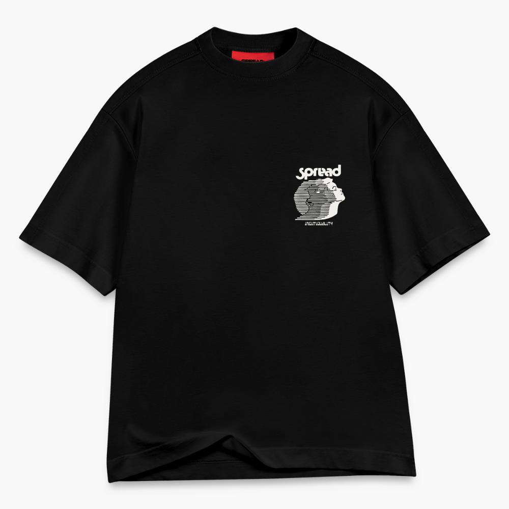 TRANSITION Boxy T-Shirt - SOLID BLACK