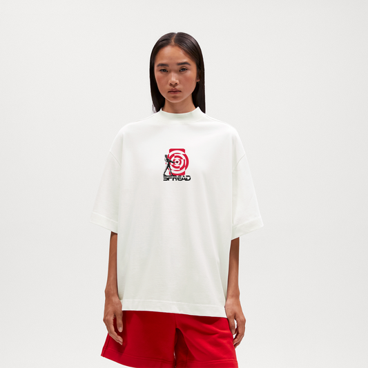 ODYSSEE PATCH Boxy T-Shirt - OFF WHITE