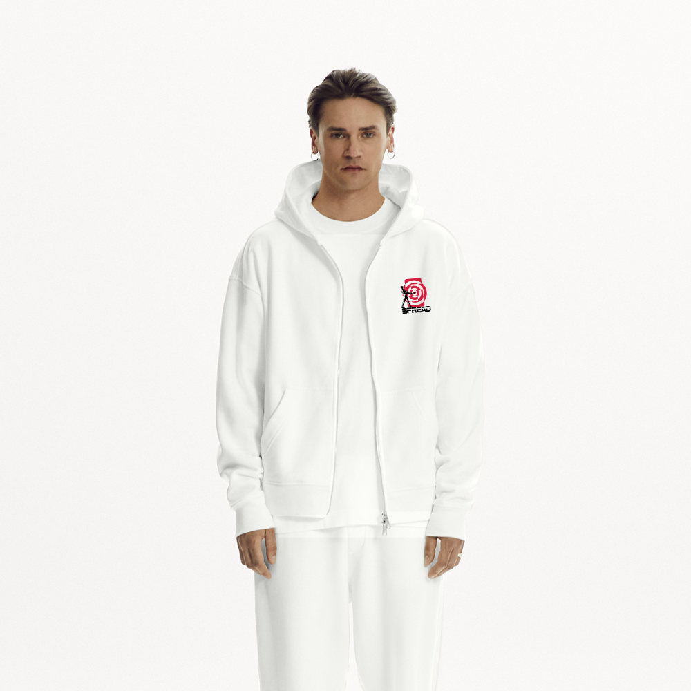 ODYSSEE PATCH Zip Hoodie - OFF WHITE